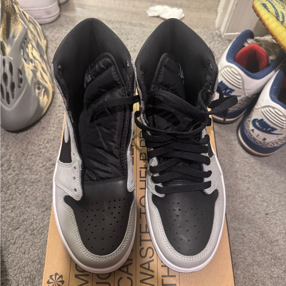 Jordan Black and Gray High-Top Sneakers